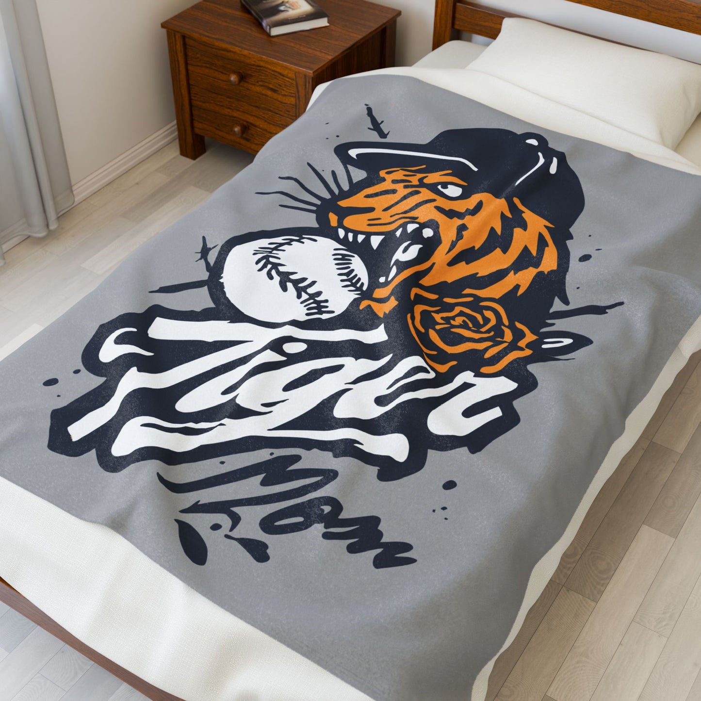 Tiger Mom Velveteen Plush Blanket