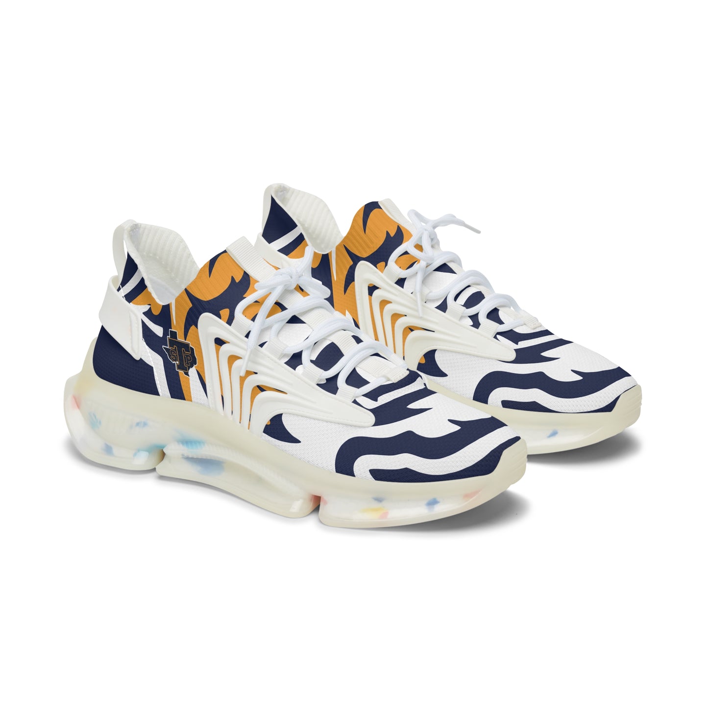 Women’s Mesh Sneakers — Navy & Tiger