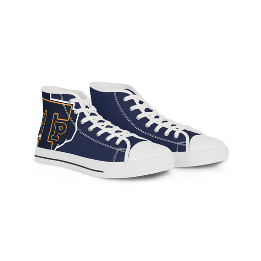 Navy Varsity High-Top Sneakers