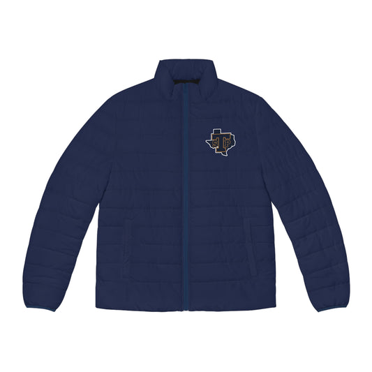 Puffer Jacket — Navy Quilted Men's Winter Coat