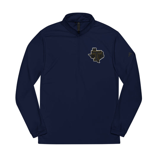 Embroidered Adidas Navy Quarter-Zip Pullover