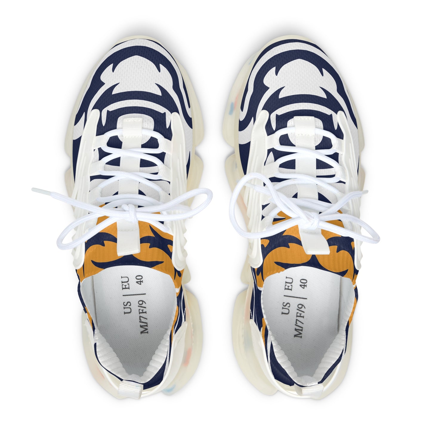 Women’s Mesh Sneakers — Navy & Tiger