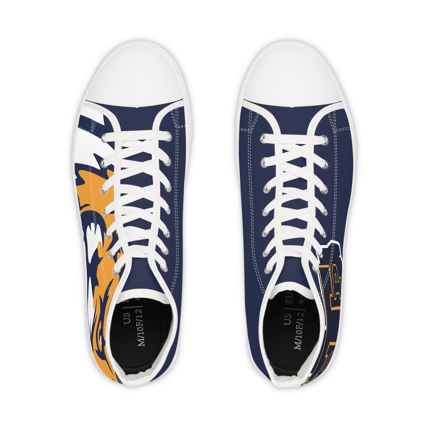Navy Varsity High-Top Sneakers