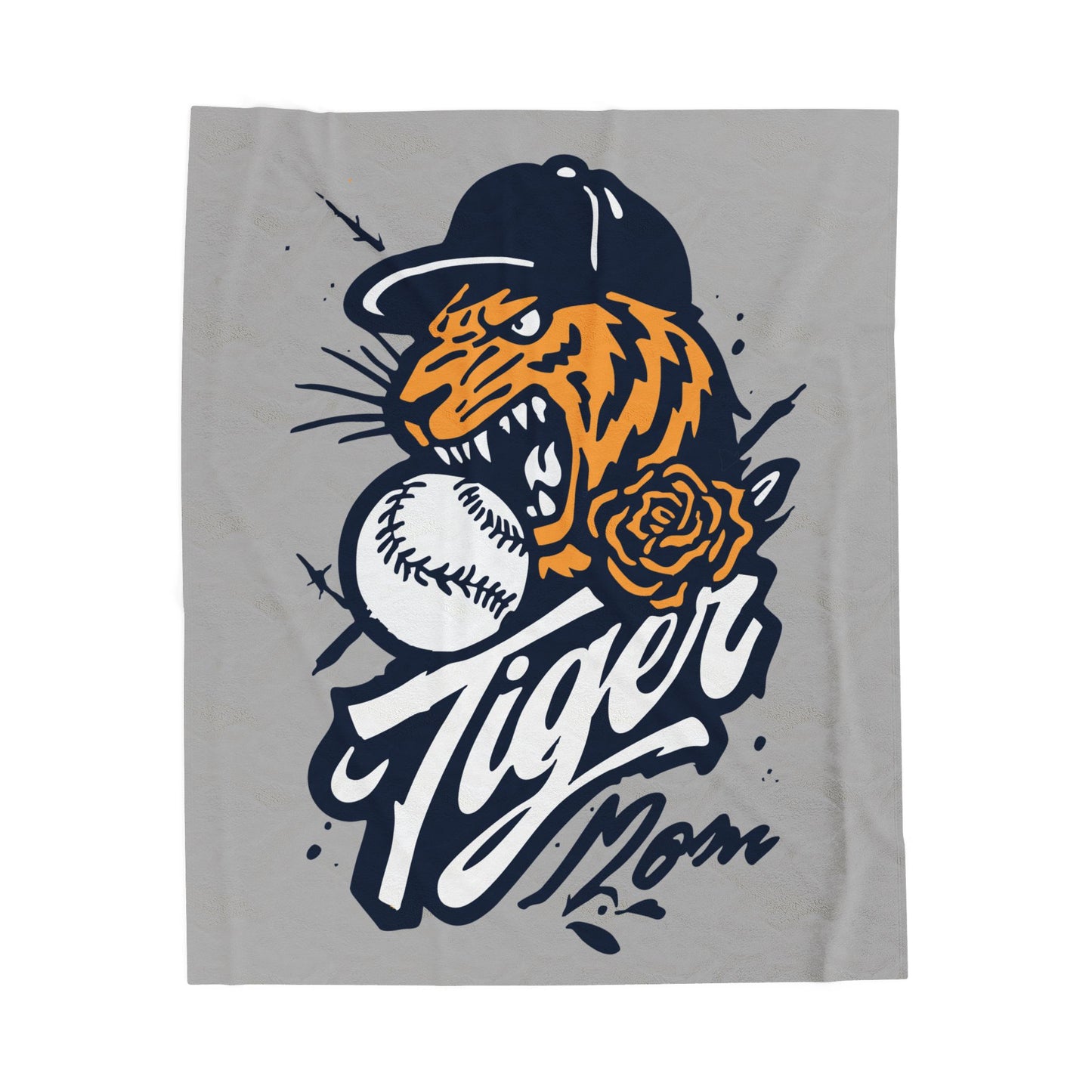 Tiger Mom Velveteen Plush Blanket